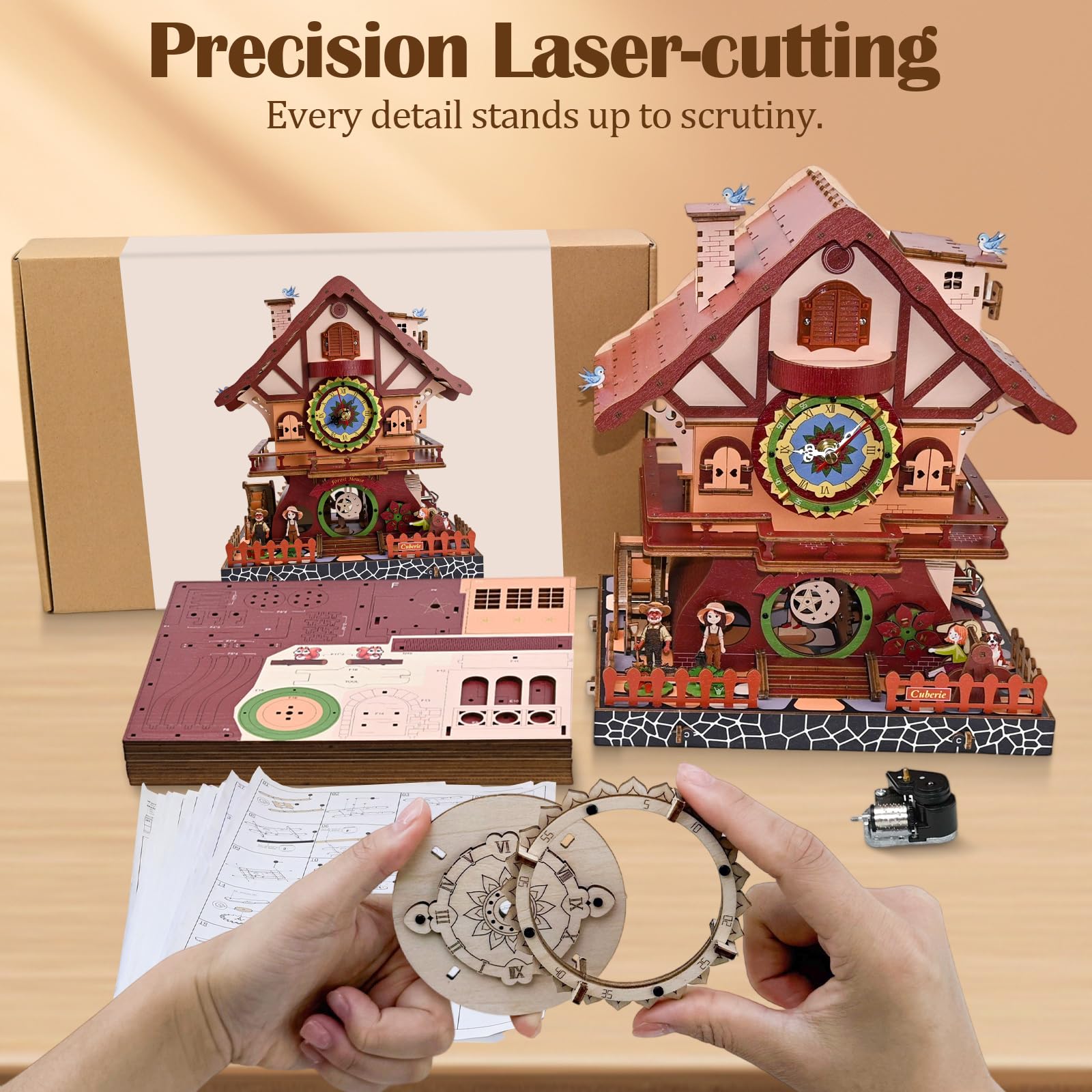 Amazon.com: Cuberie 3D Wooden Puzzles for Adults, Cuckoo Wooden
